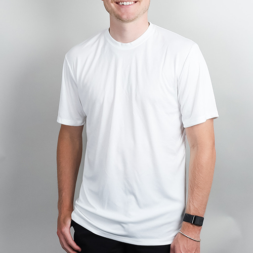 Dye sublimation-ready Hanes Cool Dri Performance T-Shirt for vibrant prints