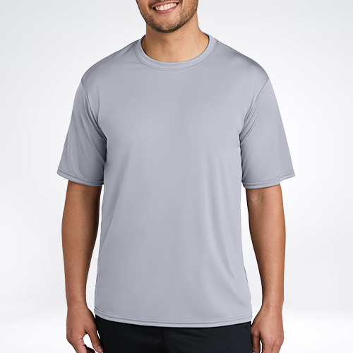 Port & Company performance tee with 100% polyester fabric for durability