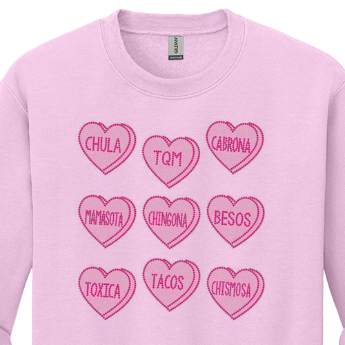 Valentines Day Rhinestone Transfer Crewneck