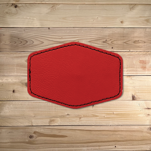4x4 grid of assorted leatherette patches, top view
