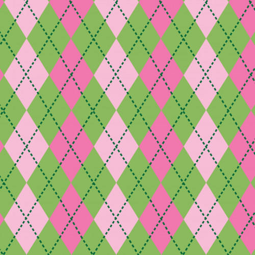 Argyle Pink Green - HTV Pattern