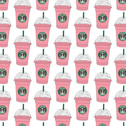 Coffeebucks Pink - HTV Pattern | Heat Transfer Warehouse