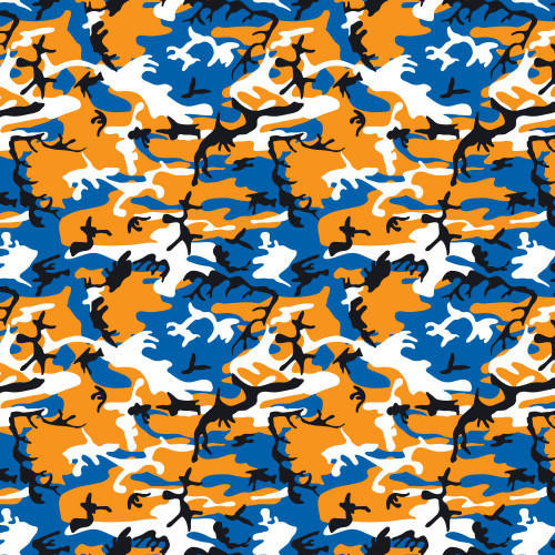  Army Camo Orange/Blue Adhesive Vinyl 