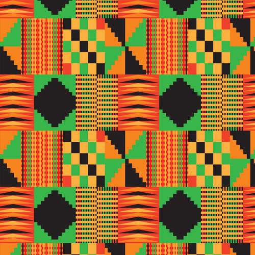 Kente Digital Paper African Kente Cloth Woven Fabric Print 