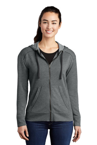  Sport-Tek ® Ladies PosiCharge ® Tri-Blend Wicking Fleece Full-Zip Hooded Jacket 