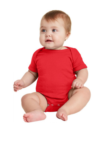 Rabbit Skins Infant Short Sleeve Baby Rib Bodysuit