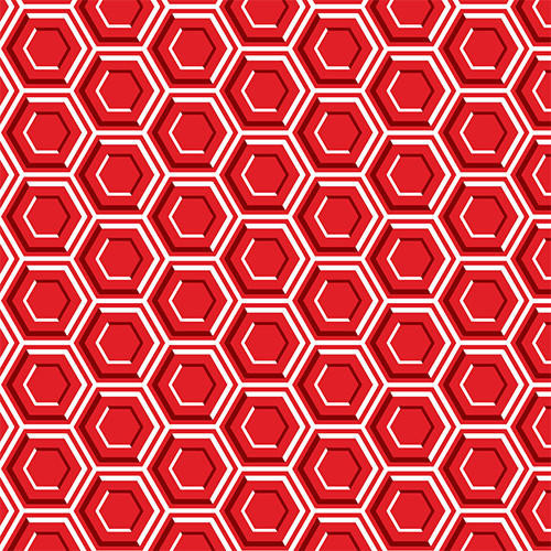  Red Hexagon Adhesive Vinyl 