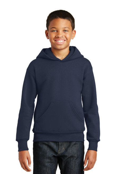 Hanes® - Youth EcoSmart® Pullover Hooded Sweatshirt - Heat Transfer ...