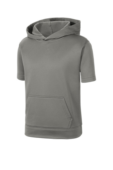 Sport-Tek Youth Sport-Wick Fleece Short Sleeve Hooded Pullover