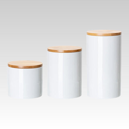 WALABlanks Ceramic Storage Jar with Bamboo Lid