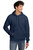 Moisture-wicking pullover with jersey-lined hood
