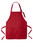Durable 7-ounce, 65/35 poly/cotton twill bib apron with two front patch pockets.