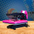 V3 15x15 Manual Heat Press in Pink Color on a table closed V3 15x15 Manual Heat Press in Pink Color on a table closed