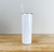 20 oz. white stainless steel skinny tumbler with reusable straw for dye sublimation.