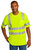 Breathable mesh tee with reflective tape for ANSI 107 Class 3 visibility and moisture-wicking comfort.