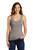 District Women's V DT6021 rib tank with 2x2 rib knit fabrication and bound neck and armholes.