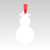 Snowman-shaped sublimation ornament blank, 2.35" x 4.2", ideal for custom designs and family photos.