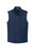 Sleek 100% polyester fleece vest with molded zipper, reverse-coil pockets, and coverstitching for a polished look.