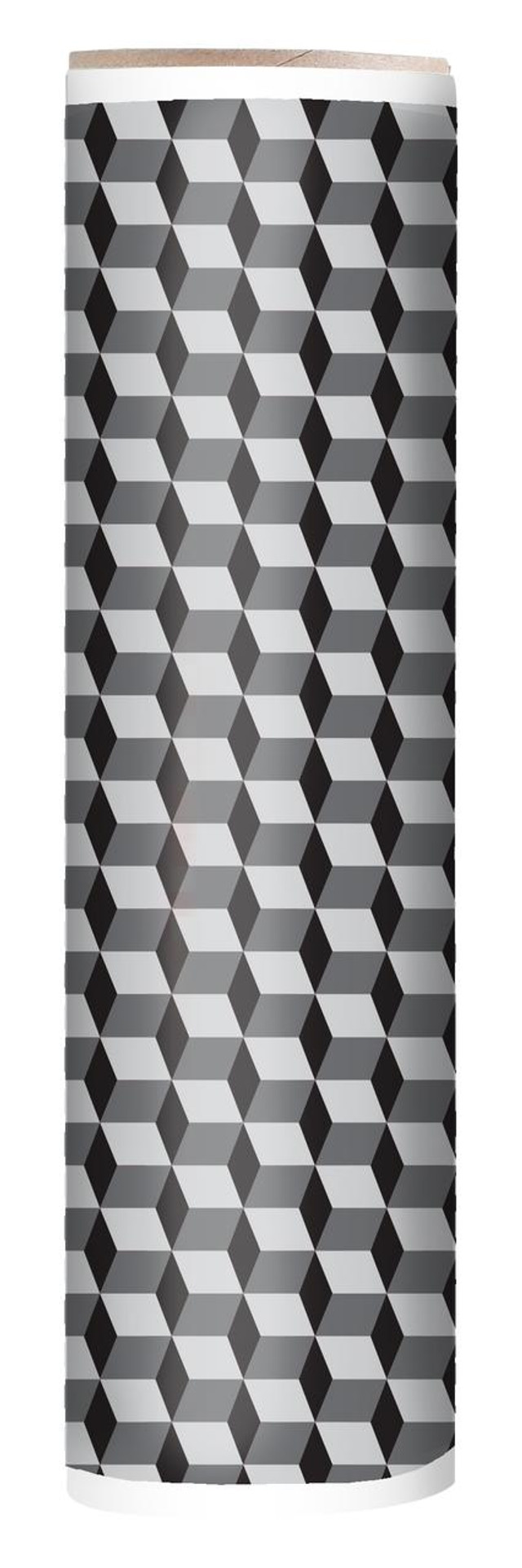 Illusion Cubes Black - Adhesive Vinyl Pattern | Heat Transfer Warehouse