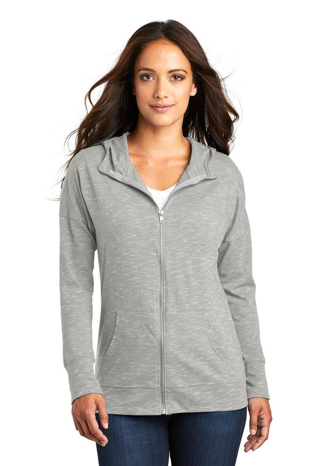 District ® Women's Medal Full-Zip Hoodie - Heat Transfer Warehouse