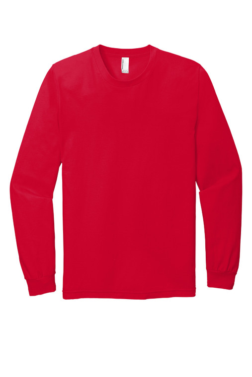 American Apparel Fine Jersey Unisex Long Sleeve T-Shirt in 100% combed ring spun US cotton