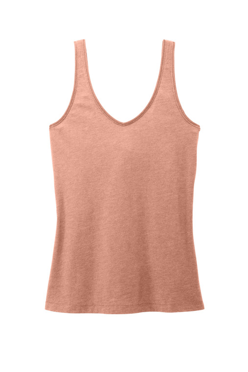 District women's perfect blend CVC v-neck tank made with 60/40 combed ring spun cotton/poly