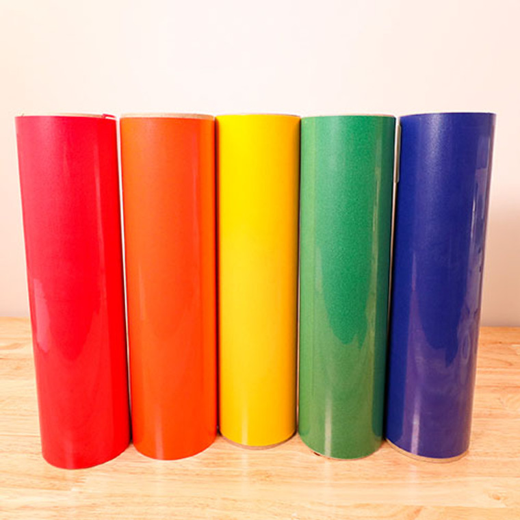 Textured, suede-finish Siser StripFlock Pro heat transfer vinyl for layering and custom designs.
