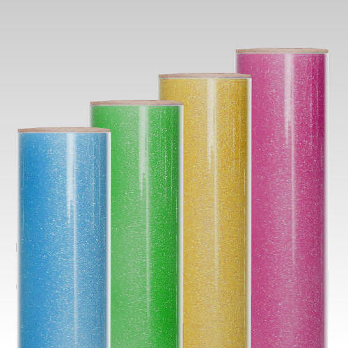 GlitterFlex 2 19" HTV, a flexible and durable glitter material ideal for dance and cheer uniforms.