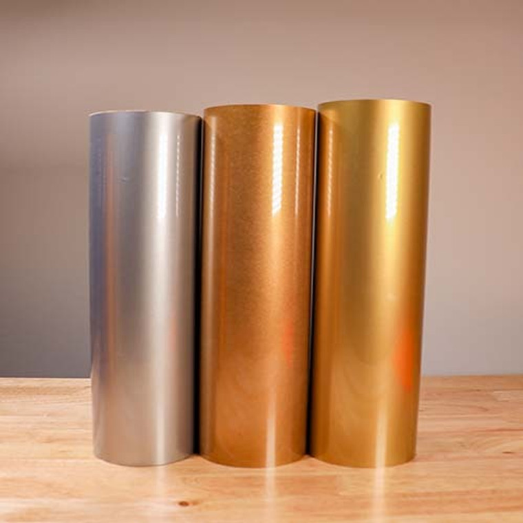 ThermoFlex Plus Metallics 20" HTV for soft metallic finishes on garments without stiffness