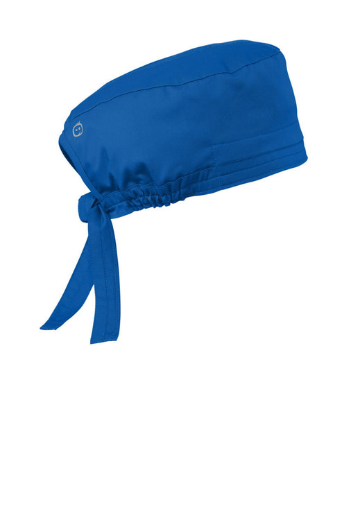 WonderWink® WorkFlex™ Scrub Cap with mechanical stretch and back tie closure.