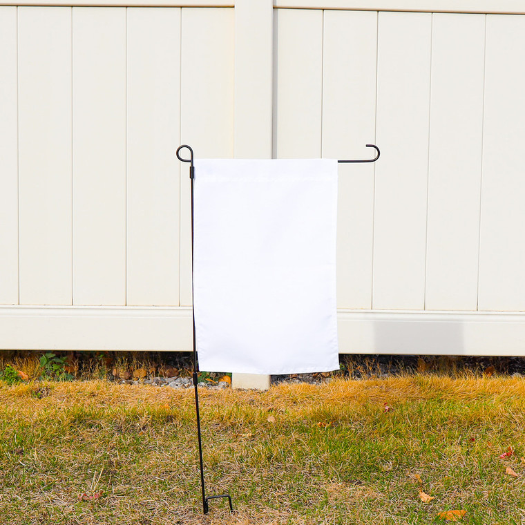 Customizable garden flag for sublimation, double-sided polyester, vibrant color transfer, ideal for seasonal or event decor.
