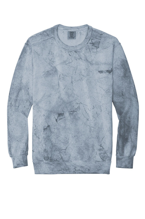 front close up of the Comfort Colors Color Blast Crewneck Sweatshirt