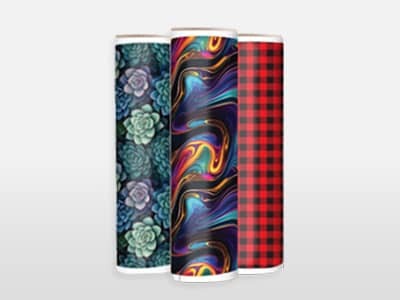 Rolls of adhesive vinyl in various designs and patterns