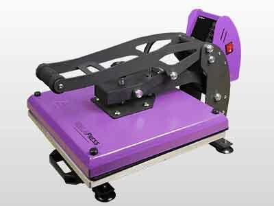 Purple clamp heat press machine