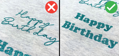 Applying Inlay design for Glitter HTV