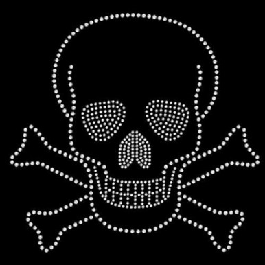 Simple Skull - Stock Rhinestone Transfer | Heat Transfer Warehouse