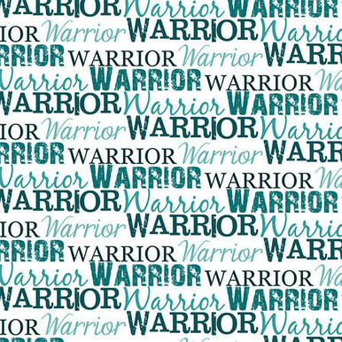 Warrior Text Teal HTV