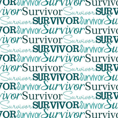 Survivor Text Teal HTV