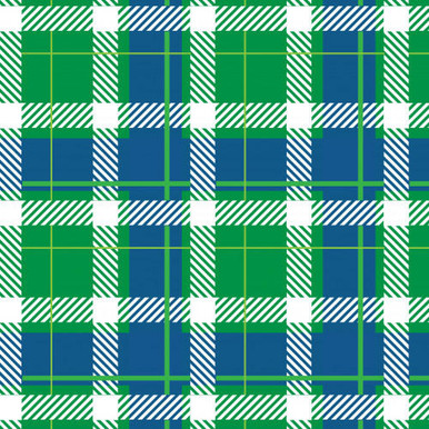 Tartan Plaid Green Blue - HTV Pattern | Heat Transfer Warehouse