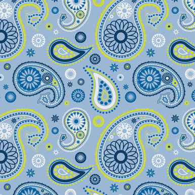 Baby Blues Paisley - Adhesive Vinyl Pattern