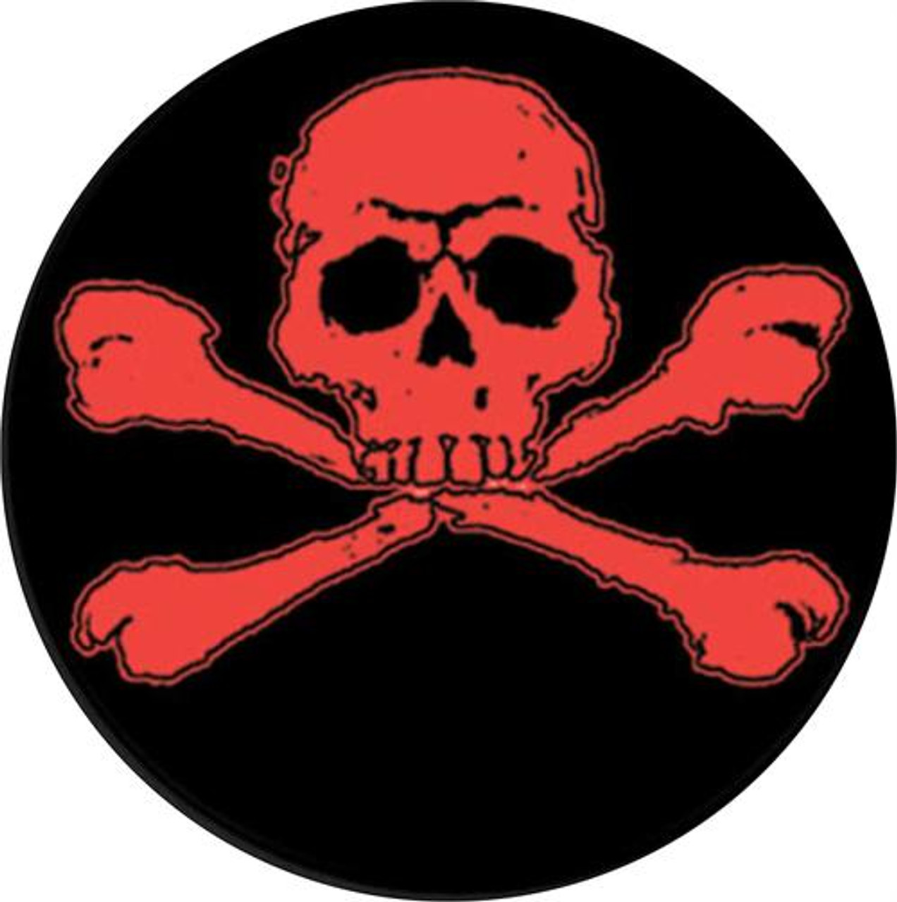 Stickers SKULL & CROSSBONES - red