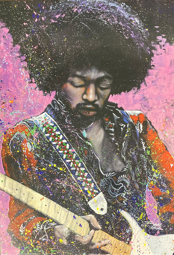 Jimi Hendrix Poster by Stephen Fishwick 24-by-36 Inches - Shop Scorpio