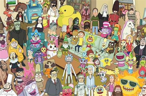 Rick And Morty - Group Poster - 22.375" x 34"