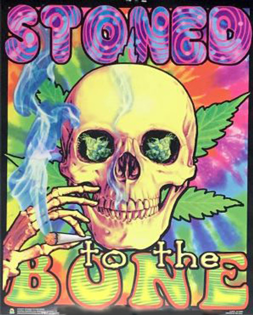 Stoned To The Bone Mini Non-Flocked Blacklight Poster - 16" X 20"