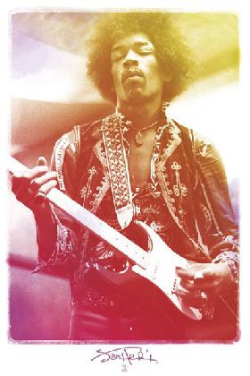 Jimi Hendrix Poster by Stephen Fishwick 24-by-36 Inches - Shop Scorpio