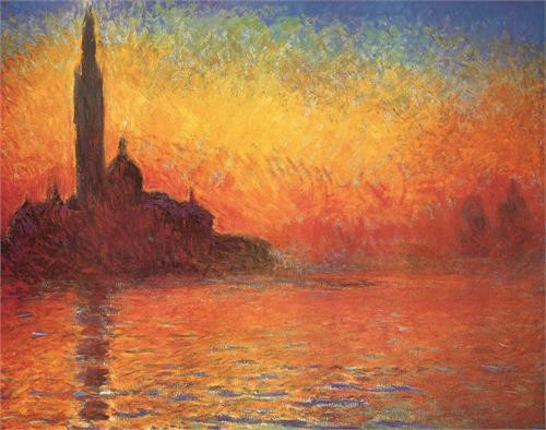 Monet - Dusk Mini Poster - 11" X 14"