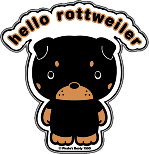 Hello Rottwieler - Sticker - Closeout