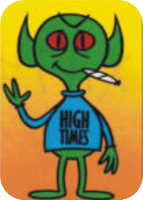 High Times Alien - Large Sticker - 2 1/2" X 3 3/4"