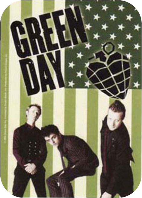 Green Day Flag Large Sticker - 2 1/2" X 3 3/4"