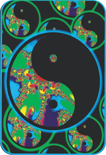 Yin Yang Fusion Large Sticker - 2 1/2" X 3 3/4"